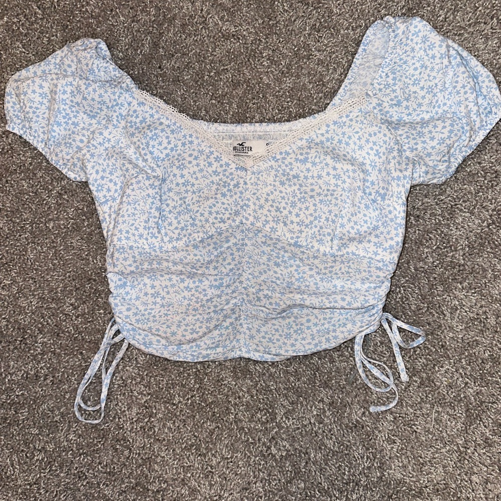 Hollister Blue Floral Women's Top